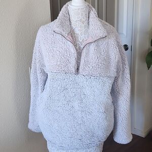 Miami Cozy Pullover Gorpcore Granola Girl Cabincore Sherpa Teddy Size Medium
